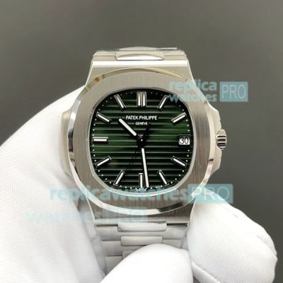 BBF Swiss Patek Philippe Nautilus 5711 Olive Green Dial Stainless Steel Clone Watch 
